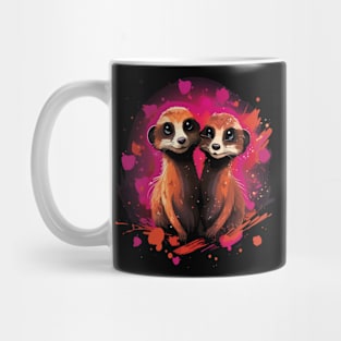 Meerkat Couple Valentine Mug